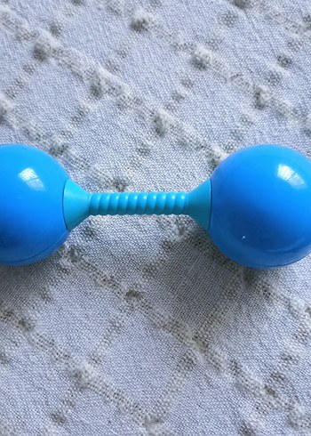 Nakışlı Mavi Bebek Önlüğü& emzik ve tutucu& çıngırak - Görsel 6