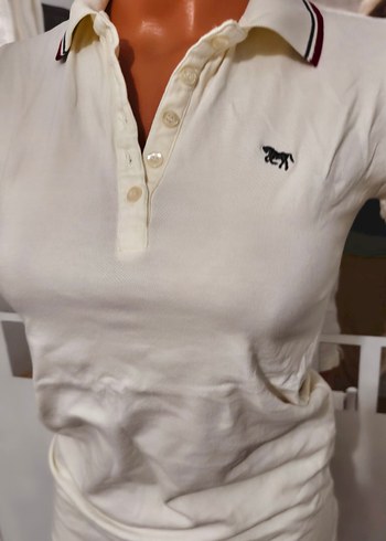 Mudo Beyaz Pamuklu Polo Tişört - Görsel 5