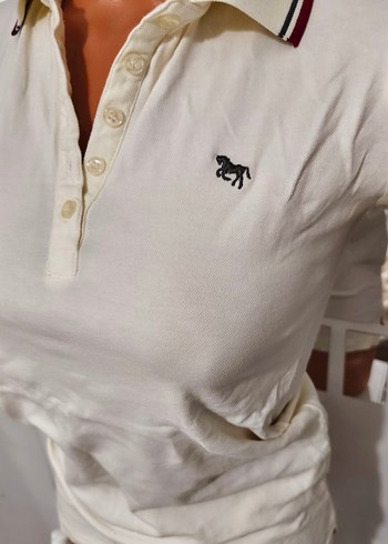 Mudo Beyaz Pamuklu Polo Tişört - Görsel 4