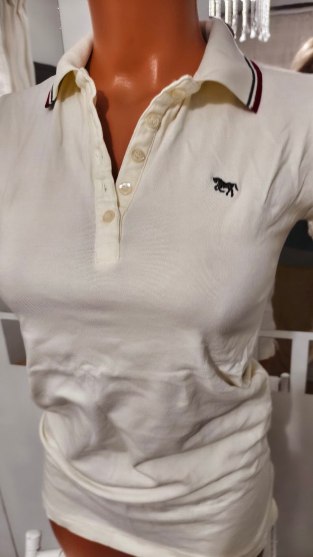 Mudo Beyaz Pamuklu Polo Tişört - Görsel 5