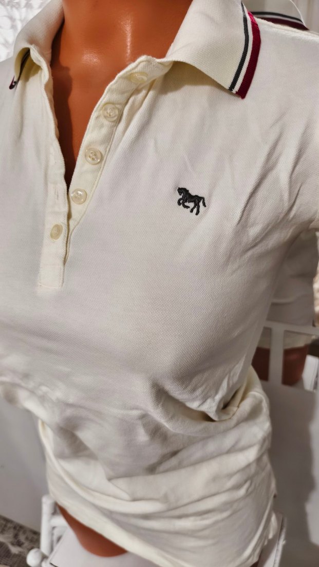 Mudo Beyaz Pamuklu Polo Tişört - Görsel 4