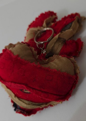 Vintage Tarz Kırmızı Tokalı Kadın Anahtarlık 2li - Görsel 6
