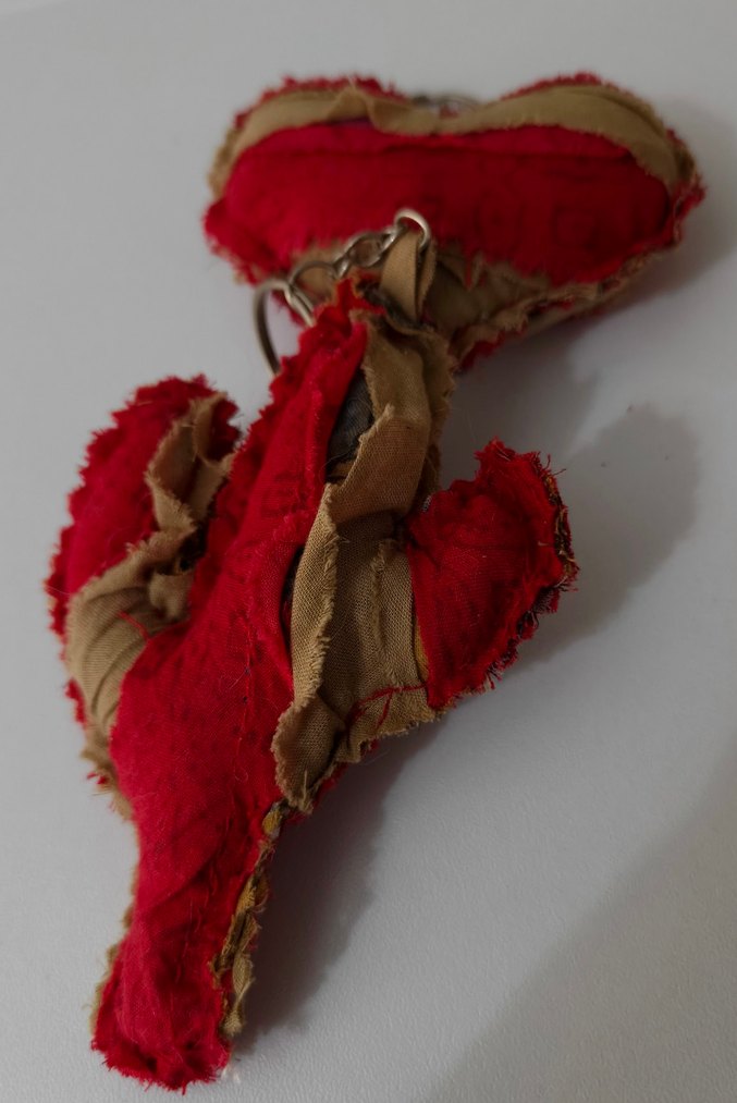 Vintage Tarz Kırmızı Tokalı Kadın Anahtarlık 2li - Görsel 5