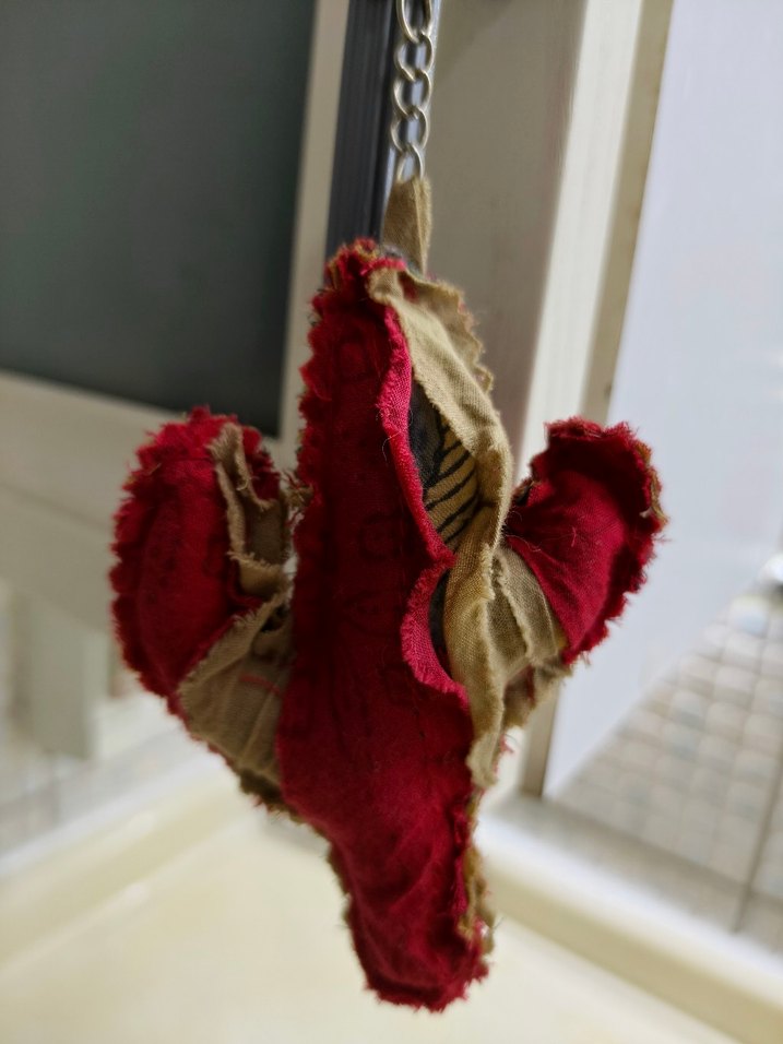 Vintage Tarz Kırmızı Tokalı Kadın Anahtarlık 2li - Görsel 2