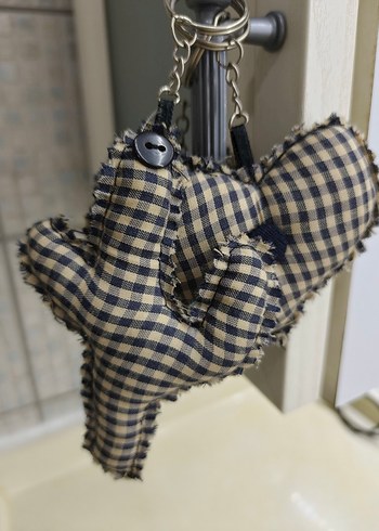 Kareli Kumaş Anahtarlık 3lü - Görsel 2