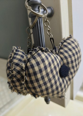 Kareli Kumaş Anahtarlık 3lü - Görsel 5