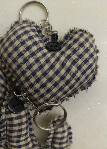 Kareli Kumaş Anahtarlık 3lü - Görsel 8