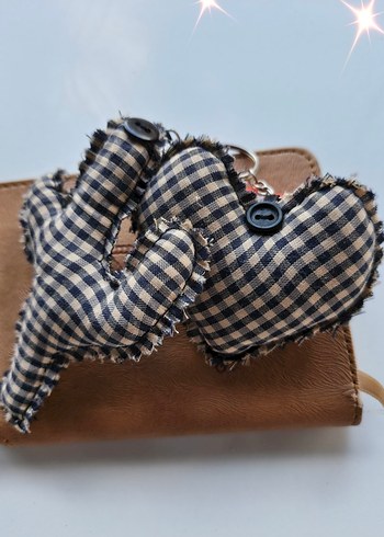 Kareli Kumaş Anahtarlık 3lü - Görsel 9