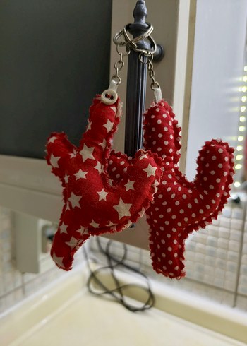 Kırmızı Bohem Kadın Anahtarlık 2'li - Görsel 3