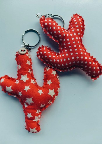 Kırmızı Bohem Kadın Anahtarlık 2'li - Görsel 6