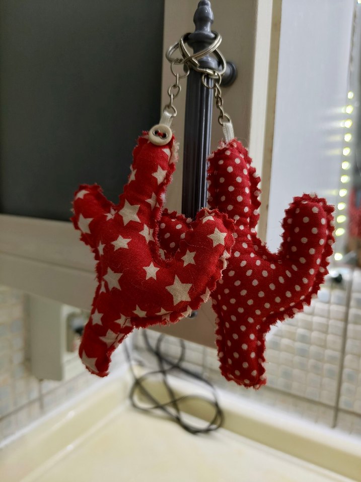 Kırmızı Bohem Kadın Anahtarlık 2'li - Görsel 3