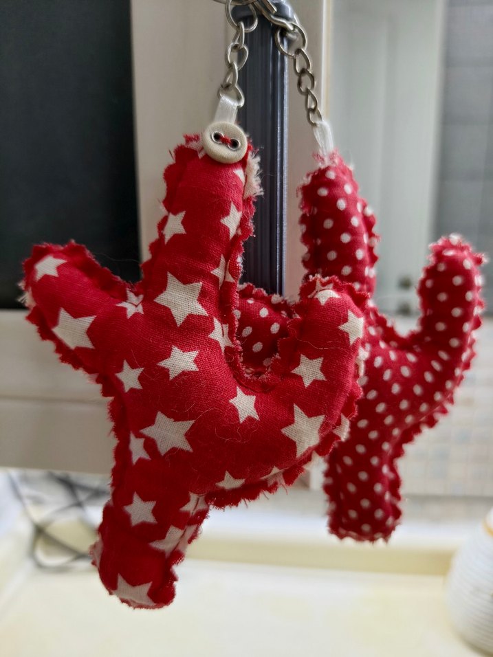 Kırmızı Bohem Kadın Anahtarlık 2'li - Görsel 2