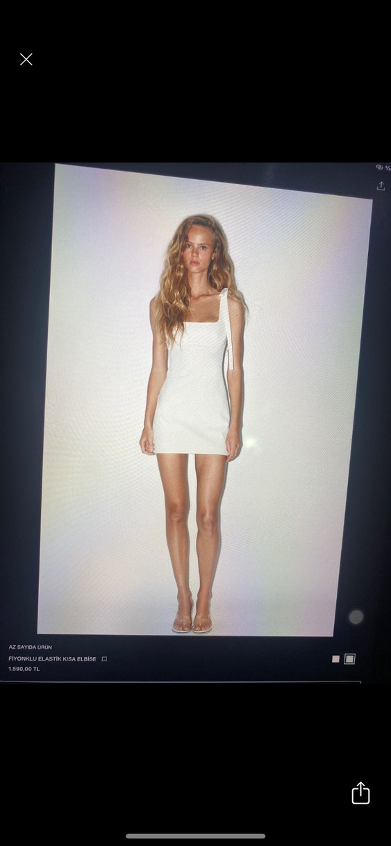 Zara beyaz elbise - Görsel 2