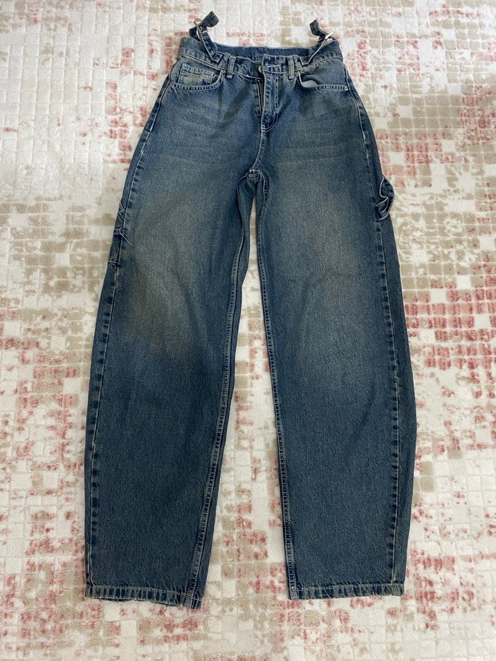 Lacivert buggy jean - Görsel 2