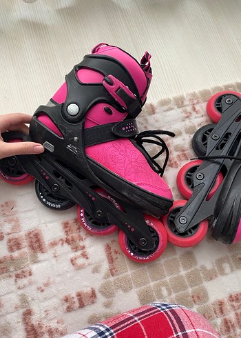 Pembe Desenli 4 tekerlekli paten - Görsel 4