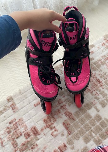 Pembe Desenli 4 tekerlekli paten - Görsel 5