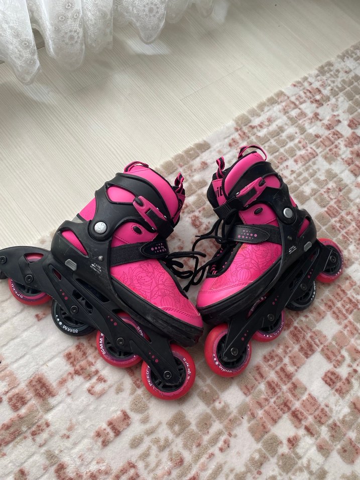 Pembe Desenli 4 tekerlekli paten - Görsel 3