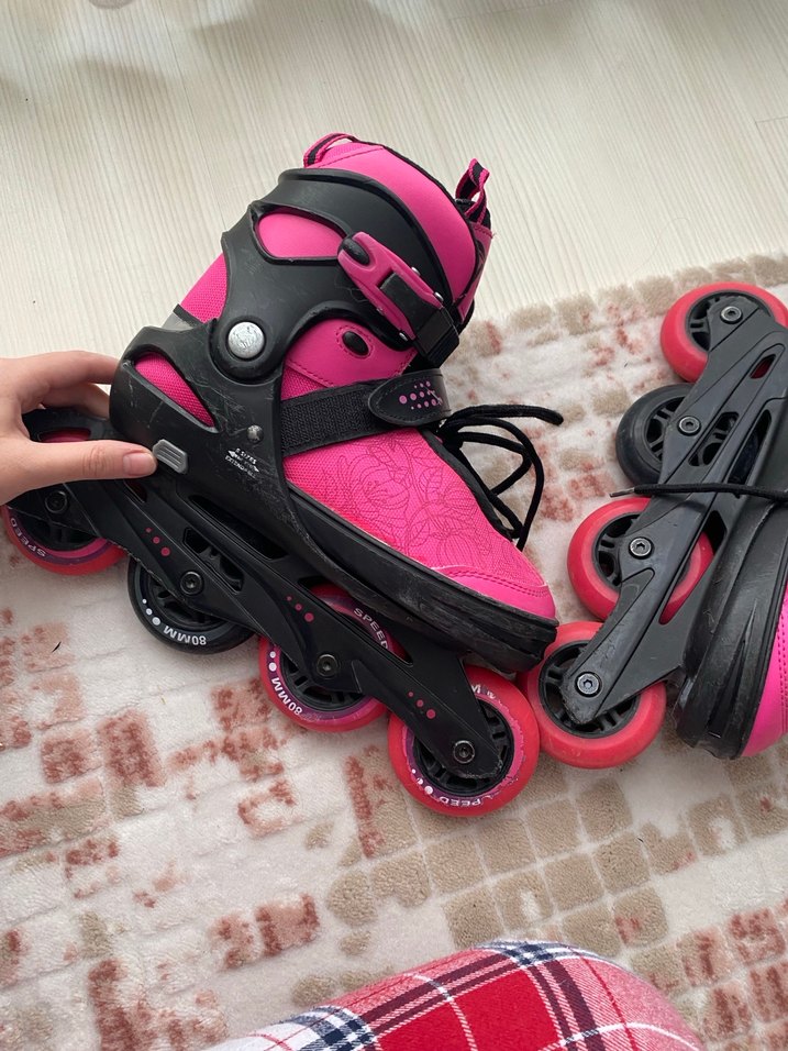 Pembe Desenli 4 tekerlekli paten - Görsel 4