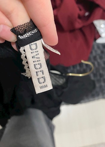 Hm siyah dantelli elbise - Görsel 2