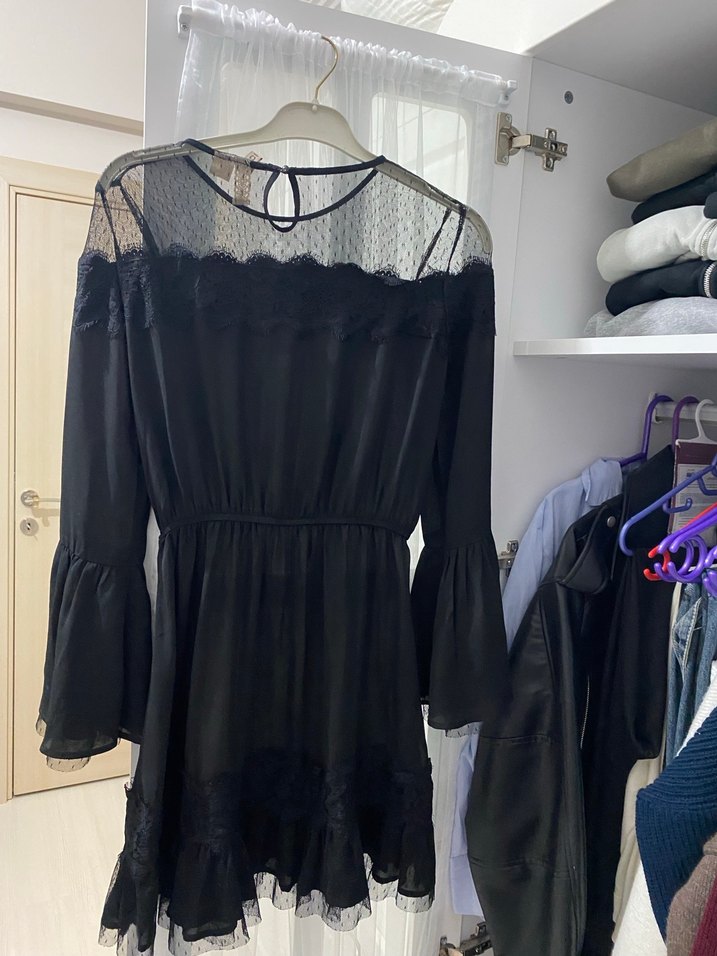 Hm siyah dantelli elbise - Görsel 3