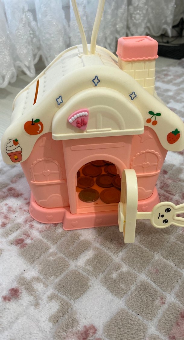 Pastel Pembe Oyuncak Ev Kumbara - Görsel 3