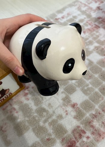 Ahşap Kutuda Panda Temalı kupa ve kumbara hediye seti - Görsel 7