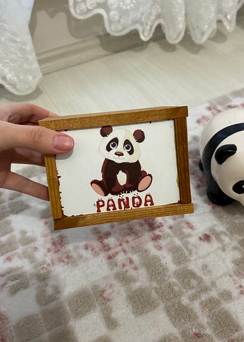 Ahşap Kutuda Panda Temalı kupa ve kumbara hediye seti - Görsel 5