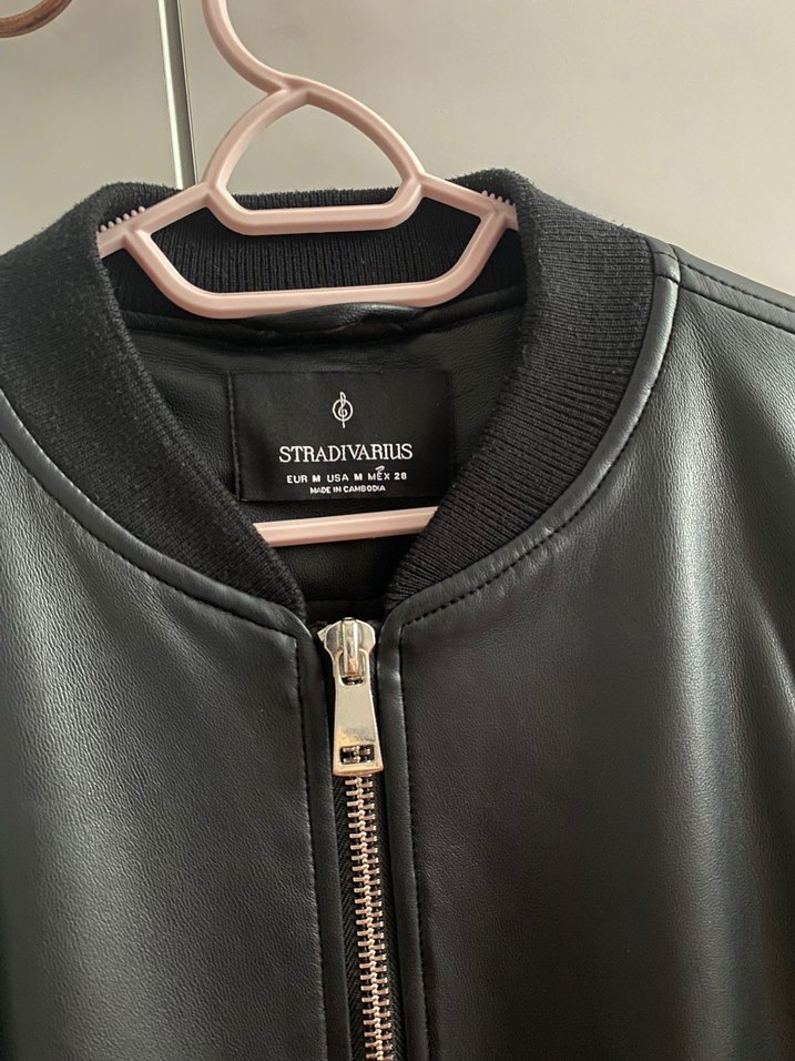 Stradivarius deri bomber ceket - Görsel 2