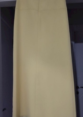 Bej Uzun Drapeli Kadın Etek - Görsel 2