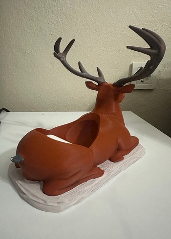 Hediyelik 3D Baskı Geyik Telefon Standı  Özel Tasarım - Görsel 4