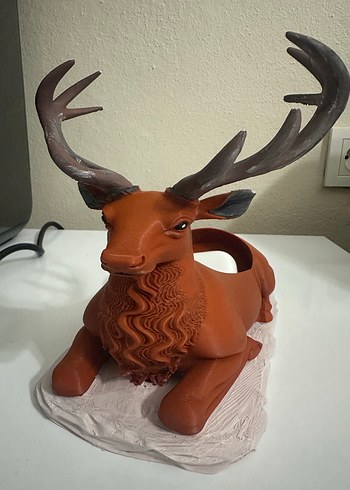 Hediyelik 3D Baskı Geyik Telefon Standı  Özel Tasarım - Görsel 6