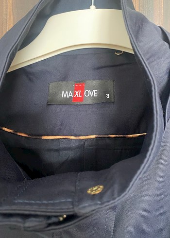 Düğmeli Lacivert Uzun Kadın trenç - Görsel 2