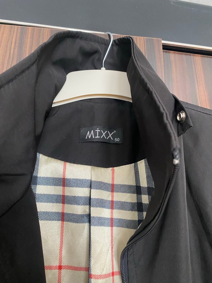 Düğmeli fermuarlı Siyah Midi Kadın Trenç - Görsel 2