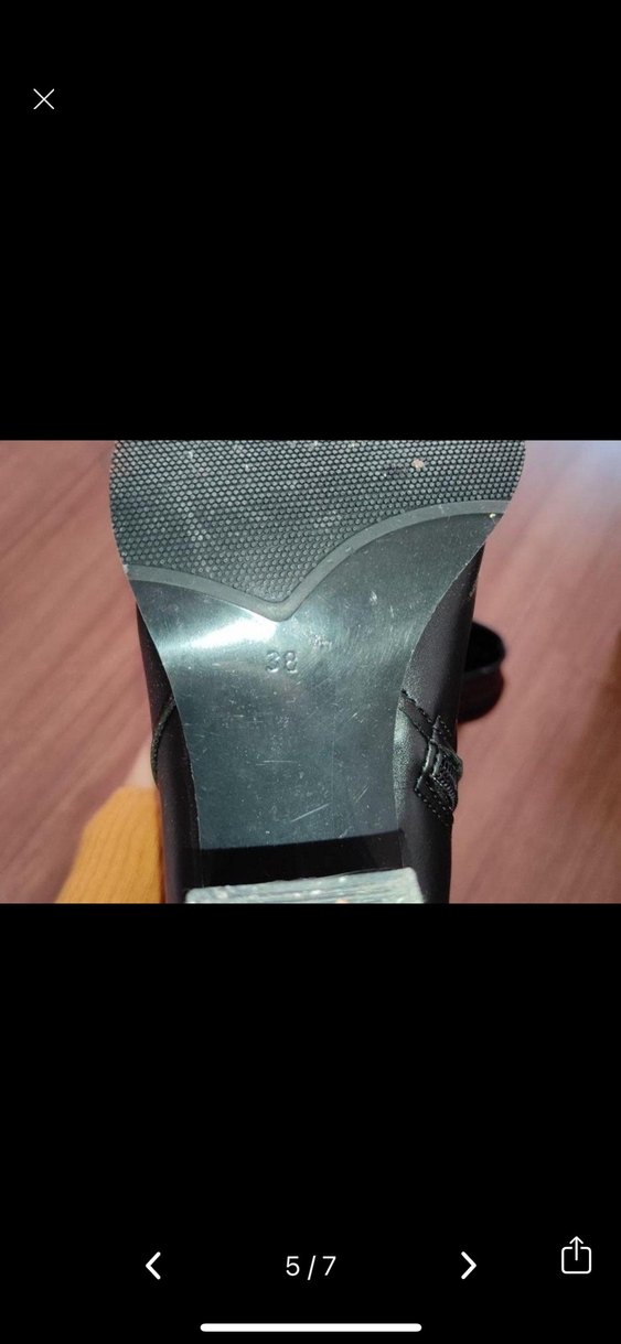 Siyah Kalın Topuklu Kadın Deri Bot - Görsel 4