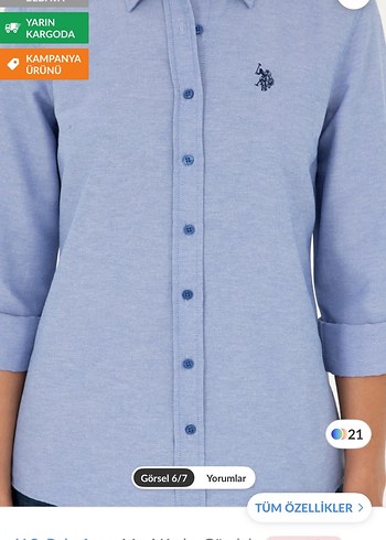 Mavi Denim Kadın Gömlek Uzun Kollu - Görsel 2