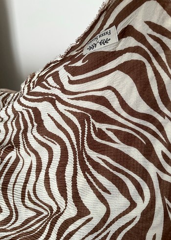 Kadın Pilili Keten Bohem şal - Görsel 4