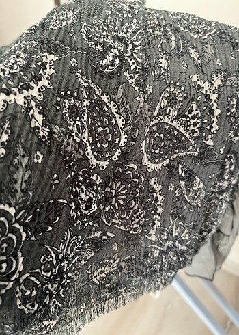 Dantel Detaylı Bohem Yeşil Kadın Şal - Görsel 3