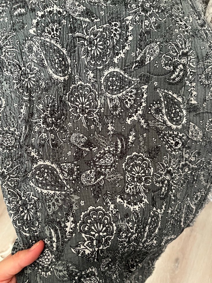 Dantel Detaylı Bohem Yeşil Kadın Şal - Görsel 4