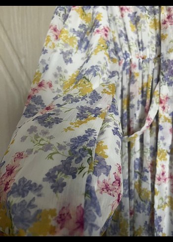 Çok Renkli Uzun Kol Elbise - Görsel 3