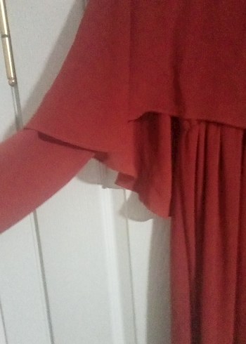 Bordo Uzun Kollu Bohem Kadın Elbise - Görsel 4