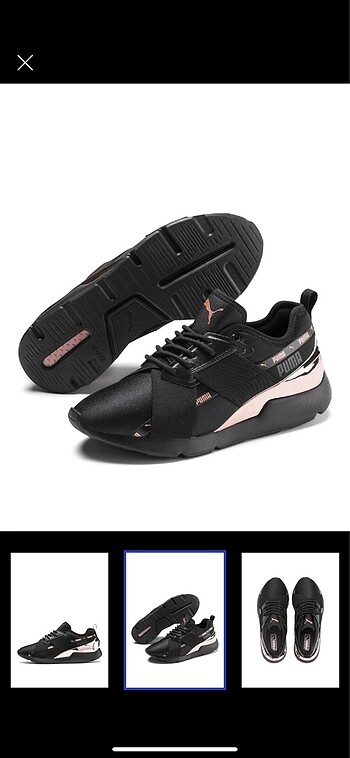 38 Beden siyah Renk Puma spor ayakkabı
