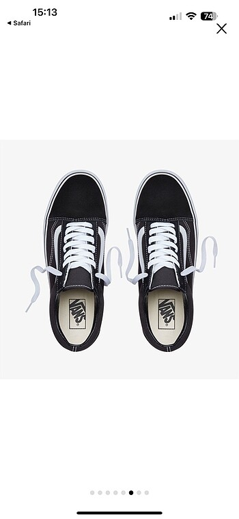 37 Beden siyah Renk Vans ayakkabı