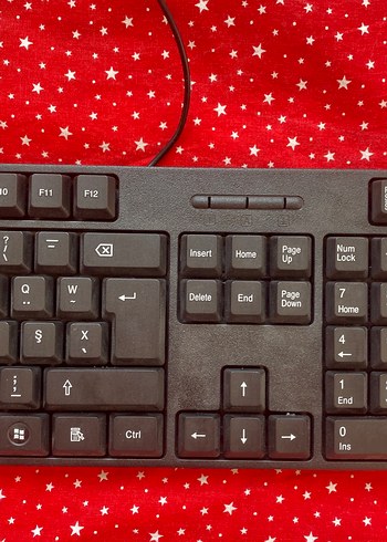 Kablolu Siyah Standart Klavye f klavye - Görsel 3