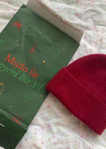 Bordo Örgü Kadın Bere - Görsel 5