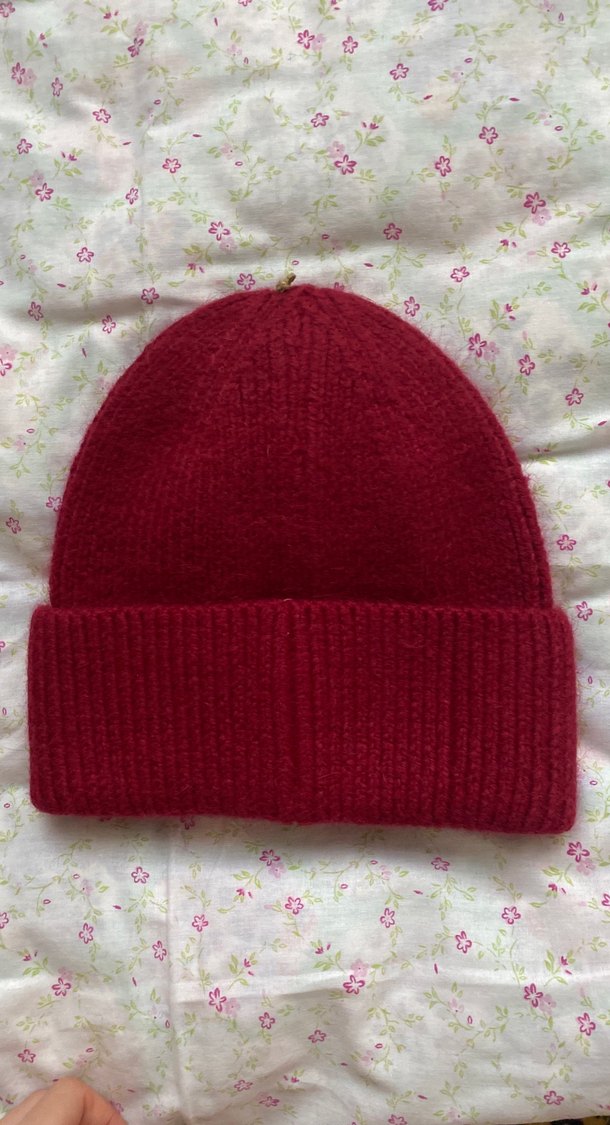 Bordo Örgü Kadın Bere - Görsel 2