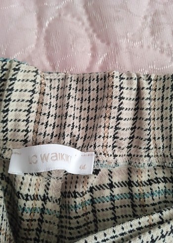 Kadın Gri Kemerli Kumaş Pantolon - Görsel 3