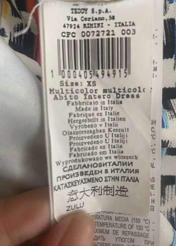 Renkli Midi V Yaka Kadın Elbise - Görsel 4