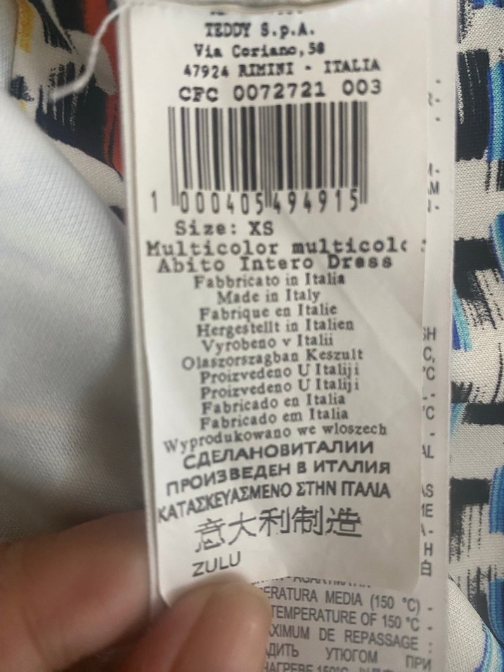 Renkli Midi V Yaka Kadın Elbise - Görsel 4