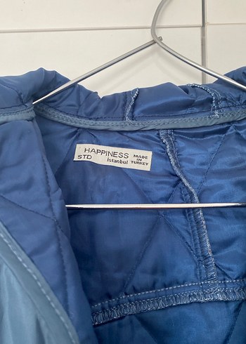 Mavi kapitone mont - Görsel 5