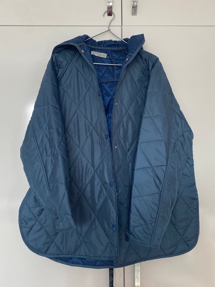 Mavi kapitone mont - Görsel 2